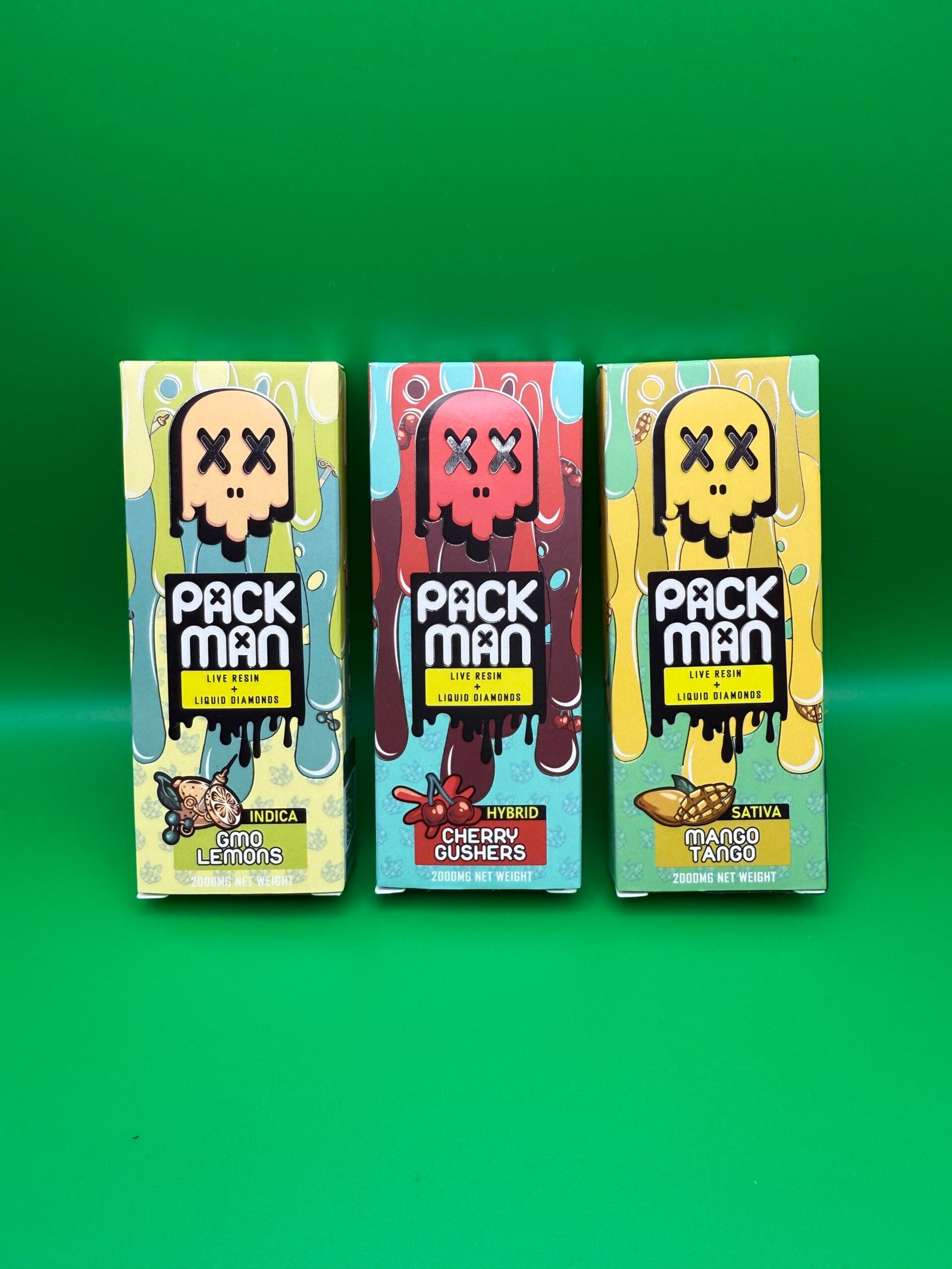 Pack Man Live Resin + Liquid Diamonds 2G Disposables